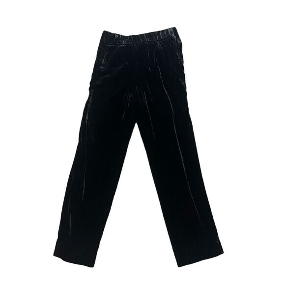Talbots Black Velvet Slip On Straight Leg Pants Size 2 NWT - Picture 5 of 14